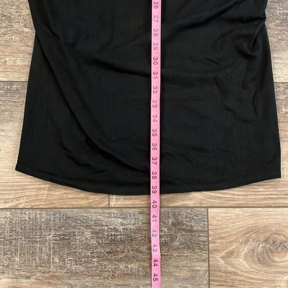 NWT INGRID AND ISABEL Black Ruched Maternity Dress Large - Picture 5 of 7